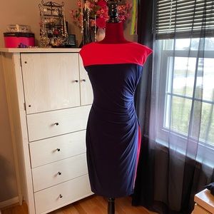 Blue and coral Ralph Lauren dress.